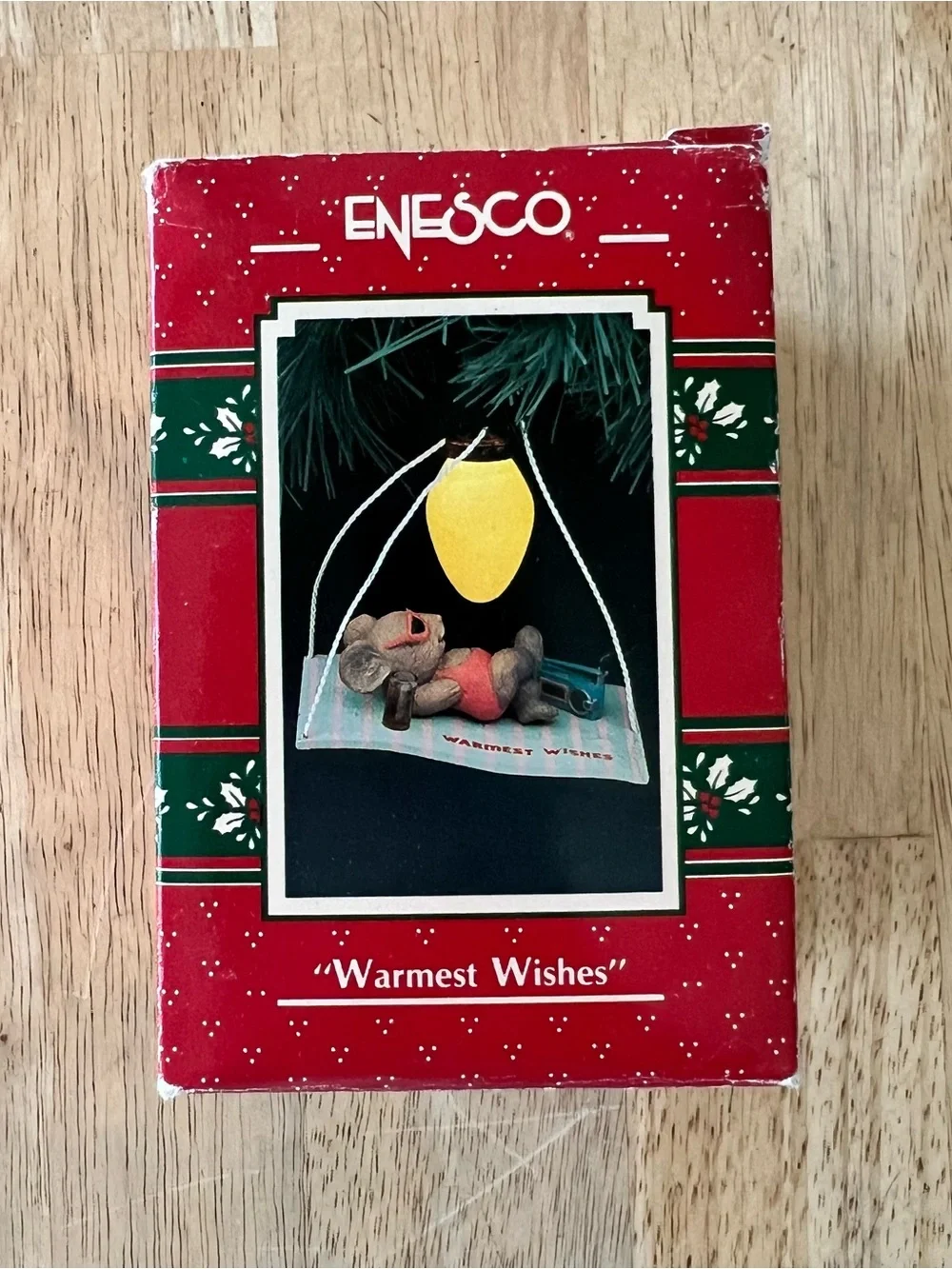 Vintage Enesco “Warmest Wishes” Ornament